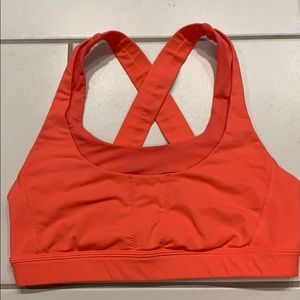 Bright Coral/Orange Lululemon stash it all bra